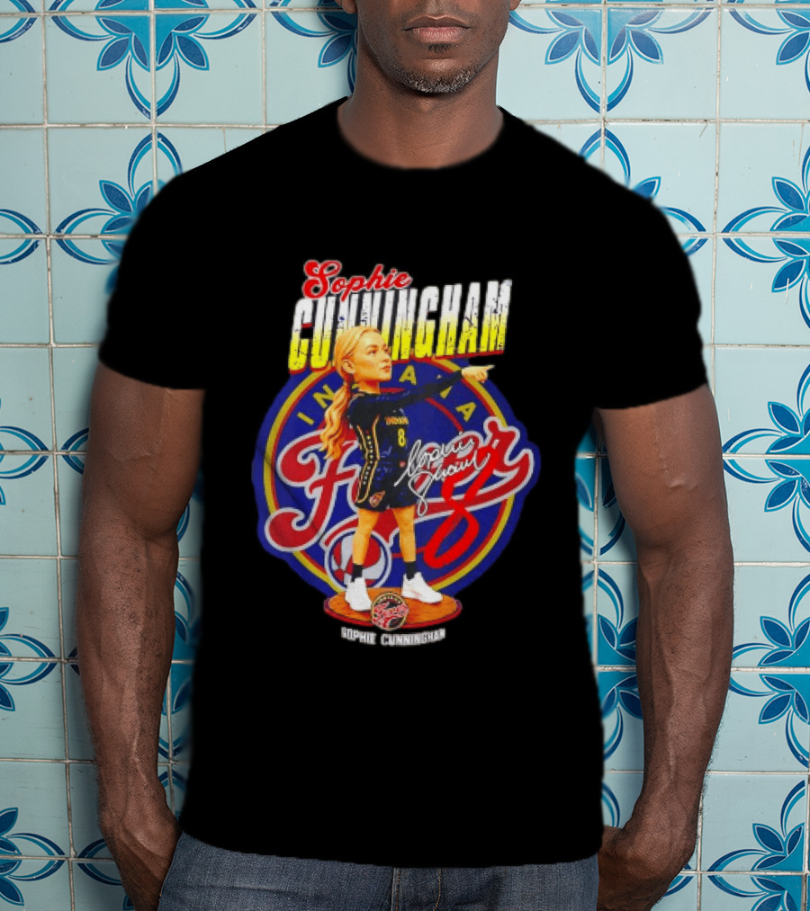 Sophie Cunningham Bobblehead Indiana Fever Pointing Signature T-Shirt