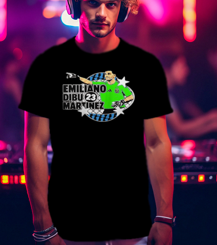 Emiliano Dibu Martinez 23 Argentina National Team Bootleg Stars Net T-Shirt