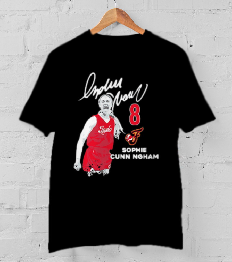 Sophie Cunningham Indiana Fever Indy Basketball 8 Distressed Player T-Shirt