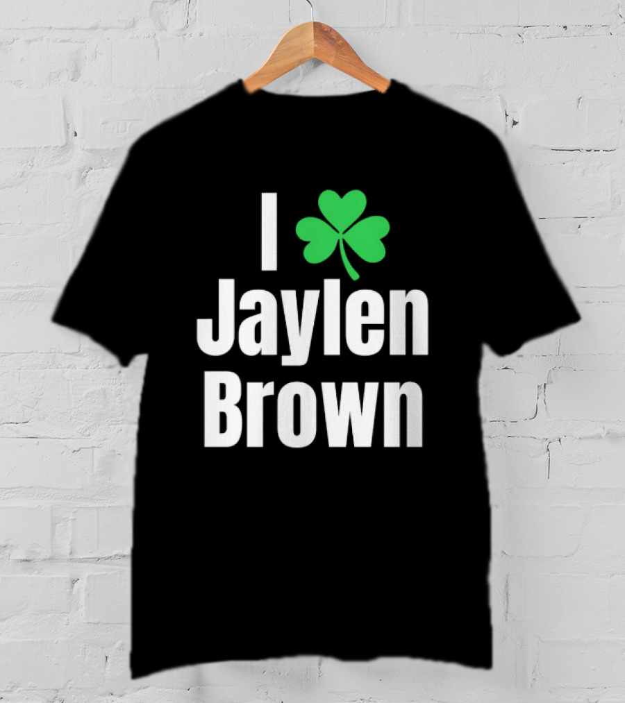St. Patrick's Day Celtics I Heart Shamrock Jaylen Brown T-Shirt