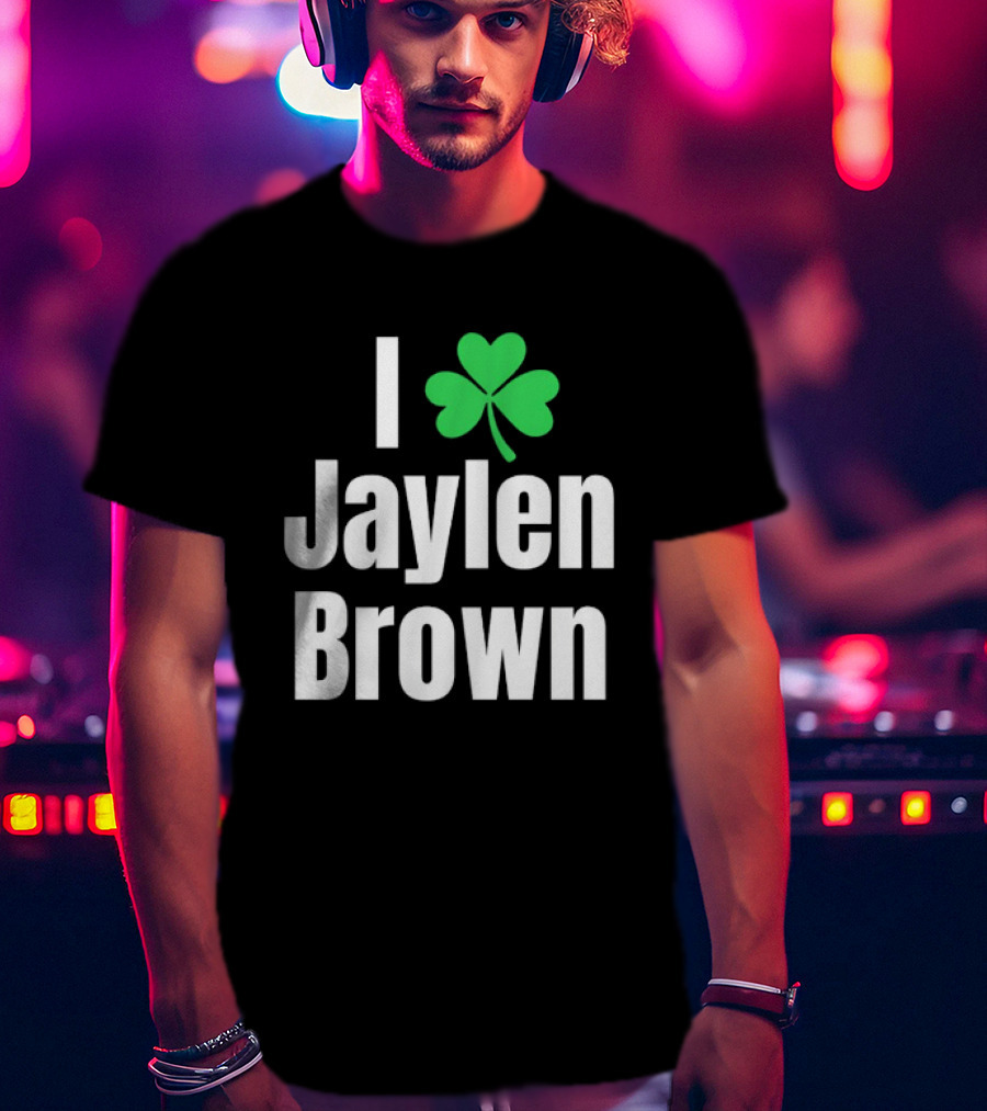 St. Patrick's Day Celtics I Heart Shamrock Jaylen Brown T-Shirt