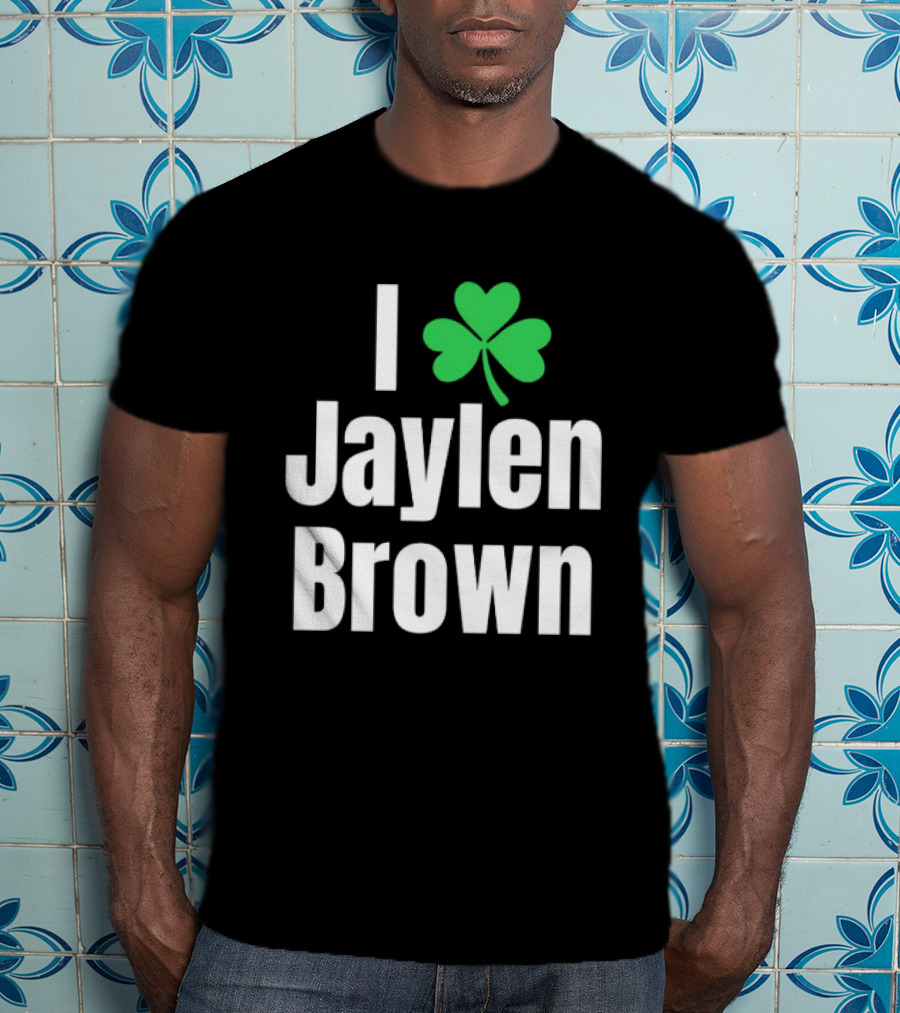 St. Patrick's Day Celtics I Heart Shamrock Jaylen Brown T-Shirt
