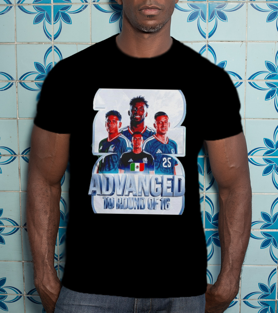 Advanced To Round Of 16 Mexico National Football Team 25 T-Shirt