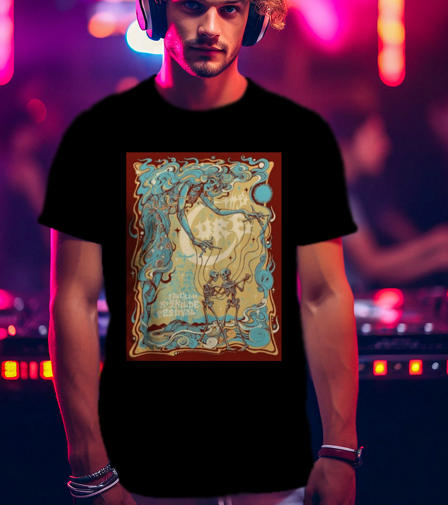 July Roskilde Festival 2026 Skeleton Puppet T-Shirt