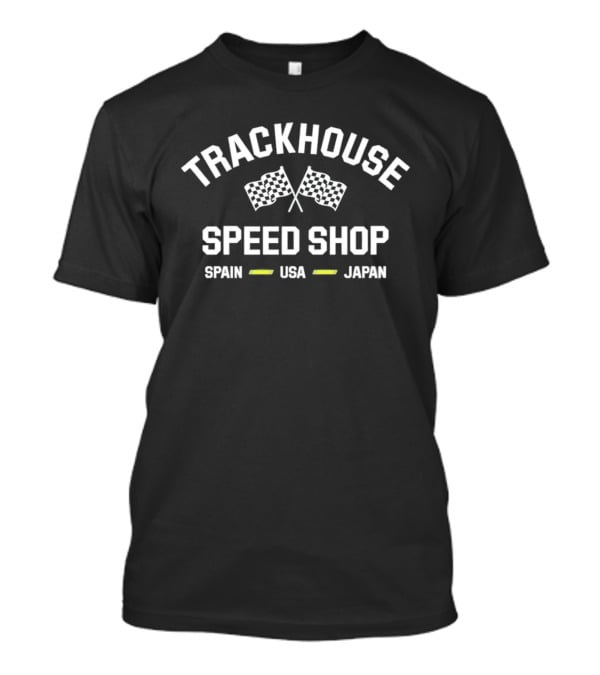 Trackhouse Speed Shop Spain USA Japan Racing Flags T-Shirt