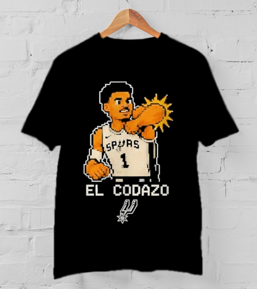 Victor Wembanyama Spurs El Codazo Pixel T-Shirt