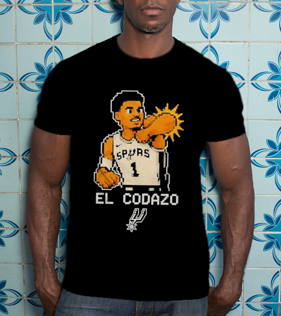 Victor Wembanyama Spurs El Codazo Pixel T-Shirt