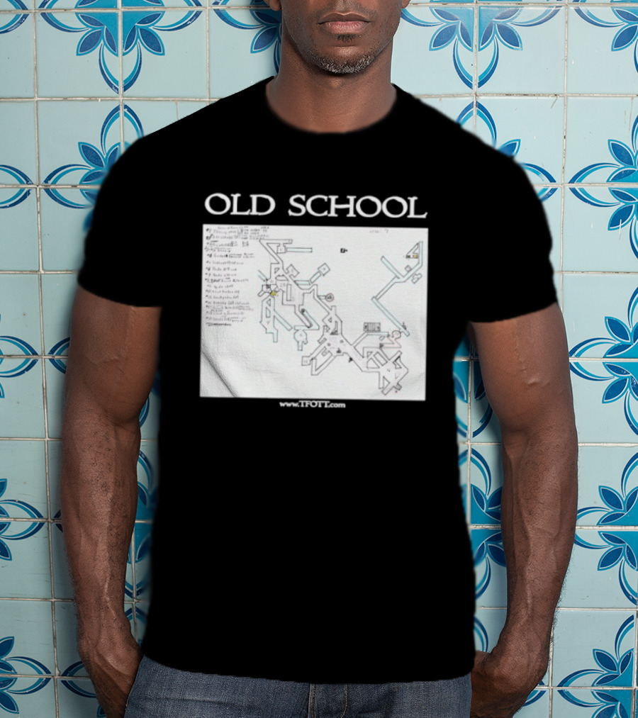 Old School Tonisborg Dungeon Map 1971 Dungeons And Dragons Retro Adventure T-Shirt