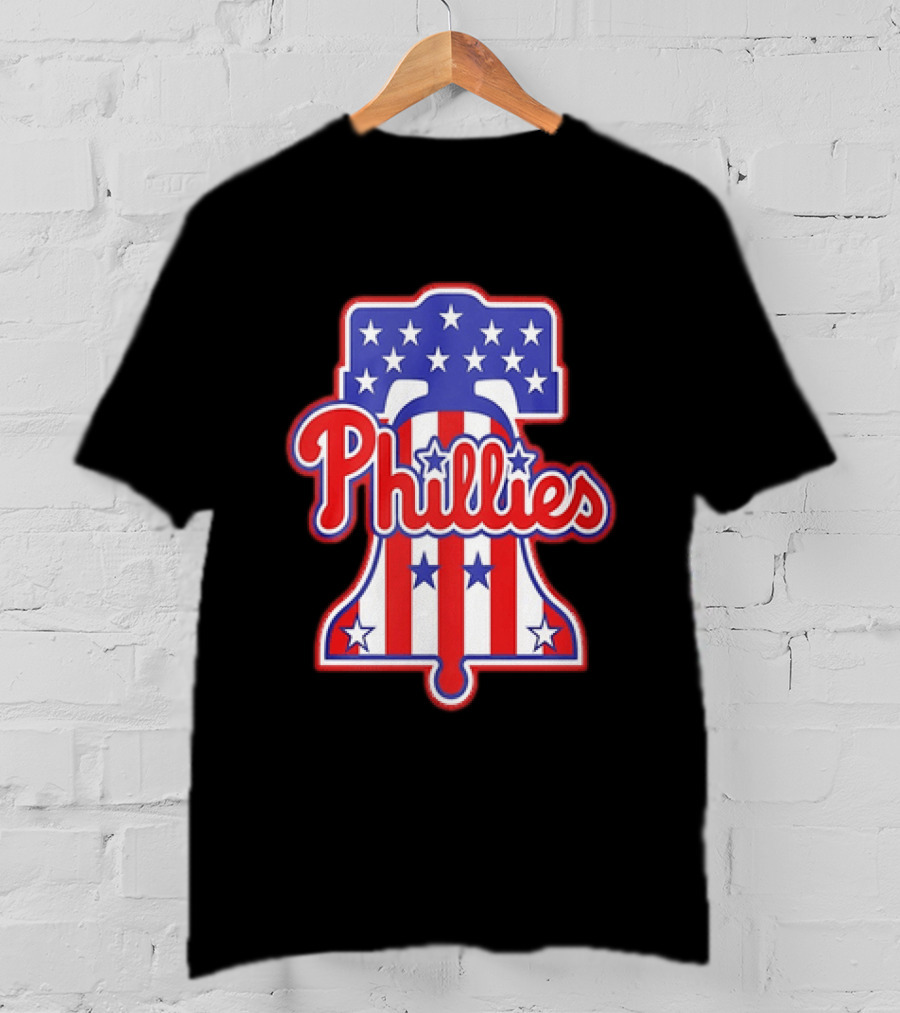 Phillies Liberty Bell Stars Stripes Patriotic 250th Anniversary T-Shirt