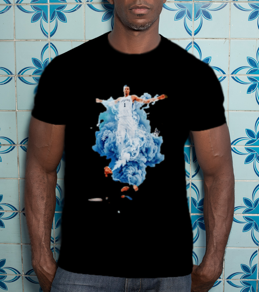 Jalen Brunson We Smoking On That Wemby Pack Spurs Player Blue Smoke T-Shirt