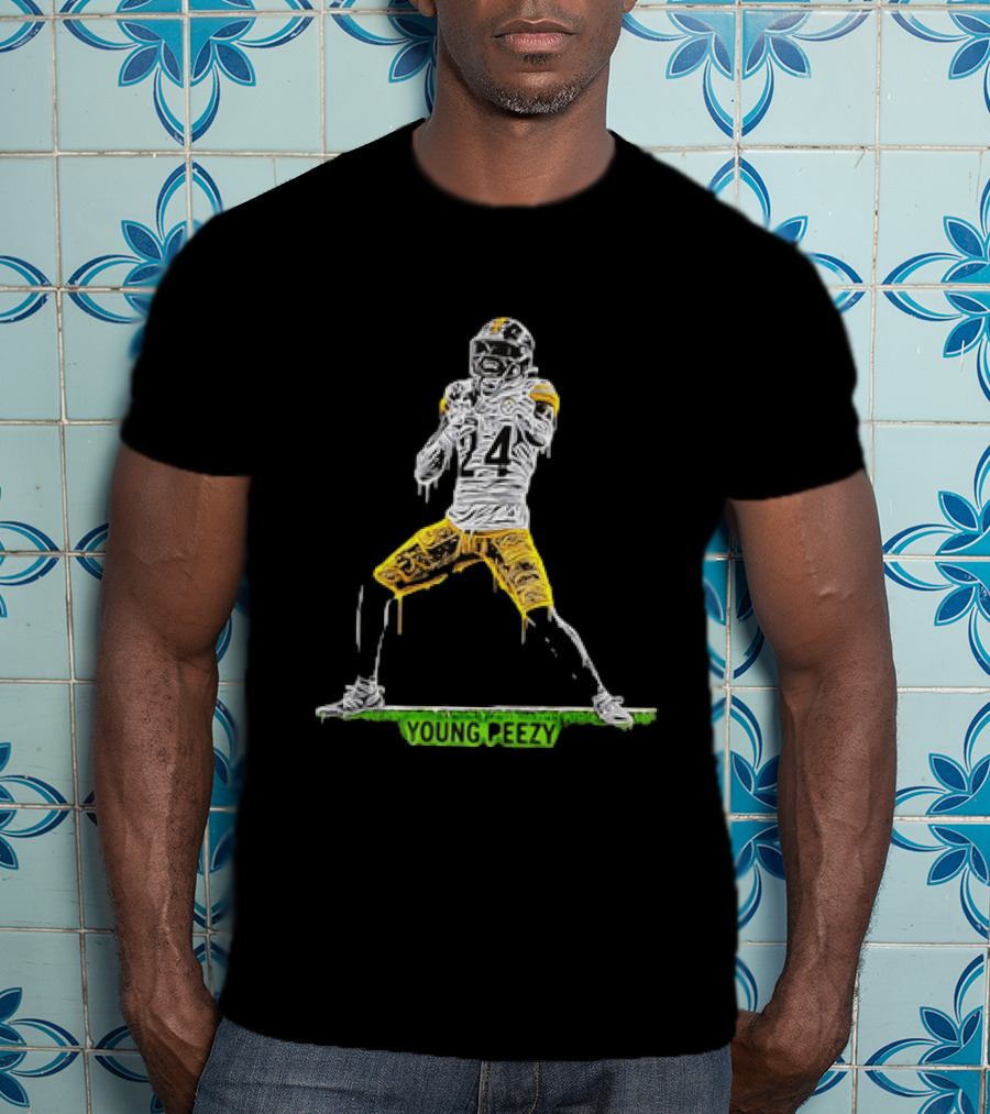Young Peezy Pittsburgh Steelers Football Player 24 T-Shirt