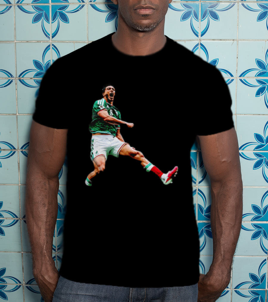 Raúl Jiménez Celebrating Mexico National Soccer Team Victory T-Shirt