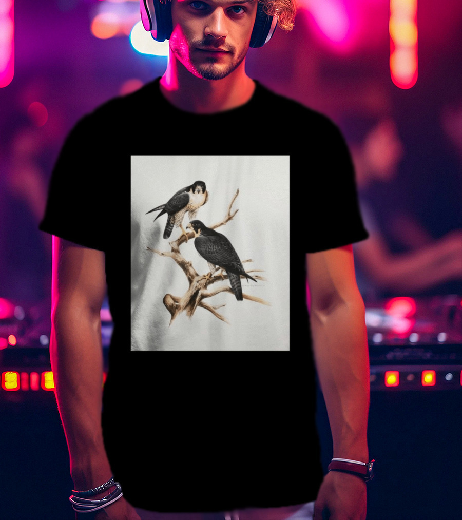 Roger Tory Peterson Peregrines 2026 Adult Ash Bird T-Shirt