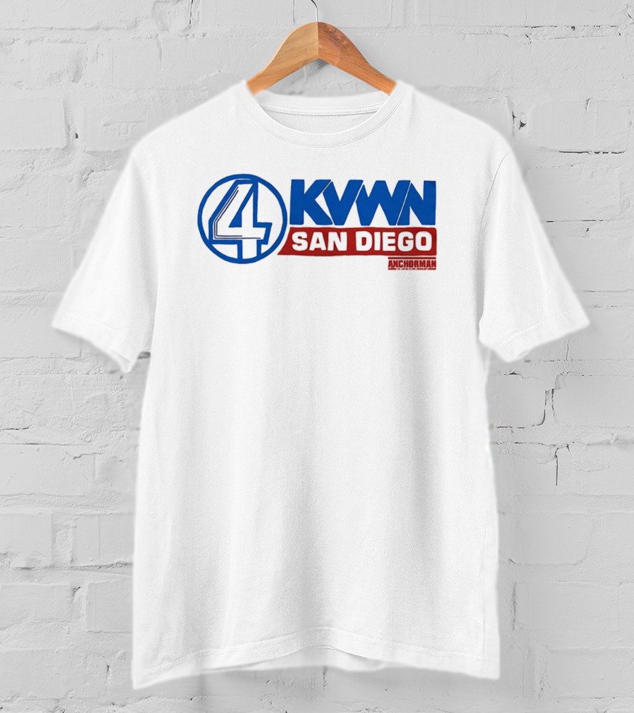 Anchorman KVWN 4 San Diego News Channel T-Shirt