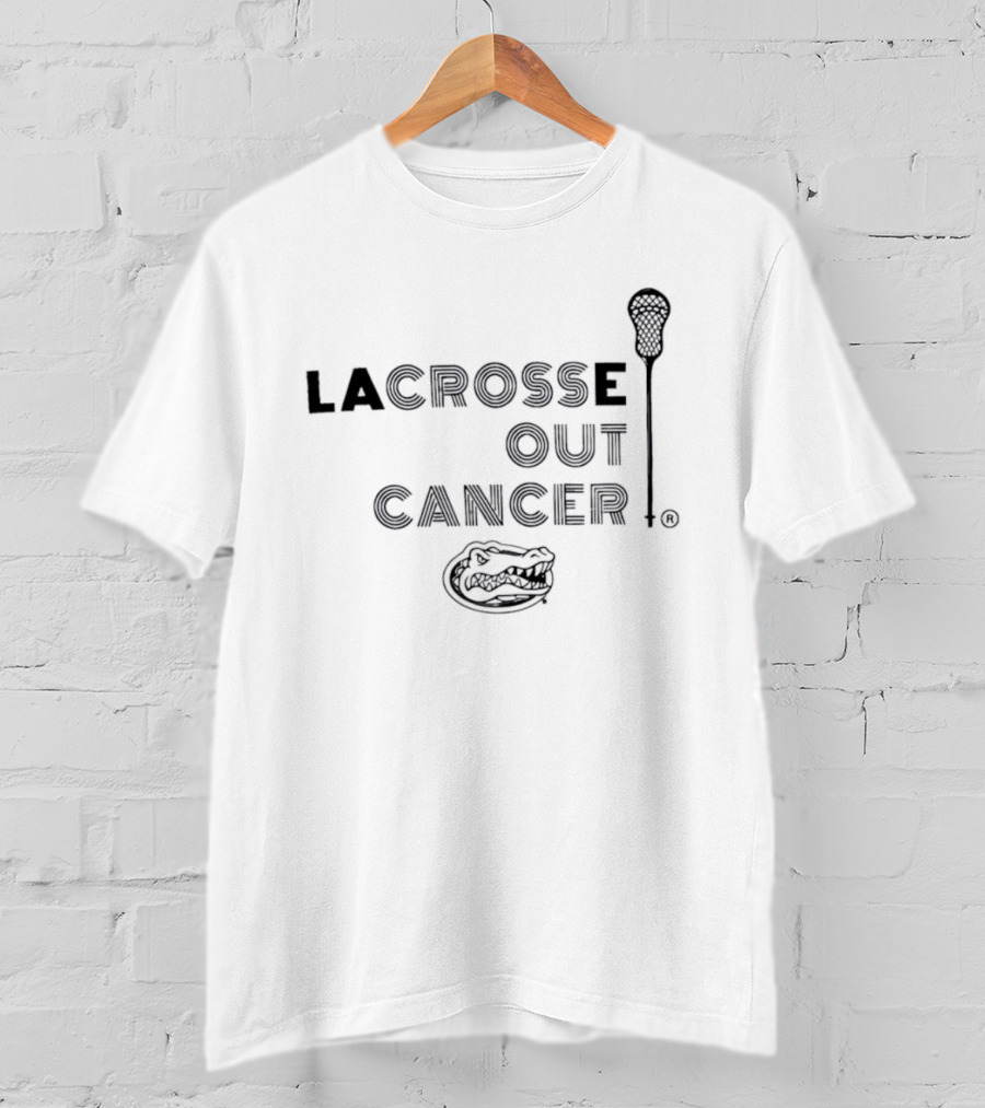 Lacrosse Out Cancer Florida Gators Lacrosse Awareness T-Shirt