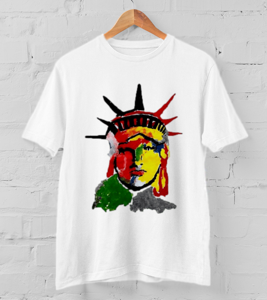 Liberty Pop Statue Of Liberty Paint Splatter T-Shirt