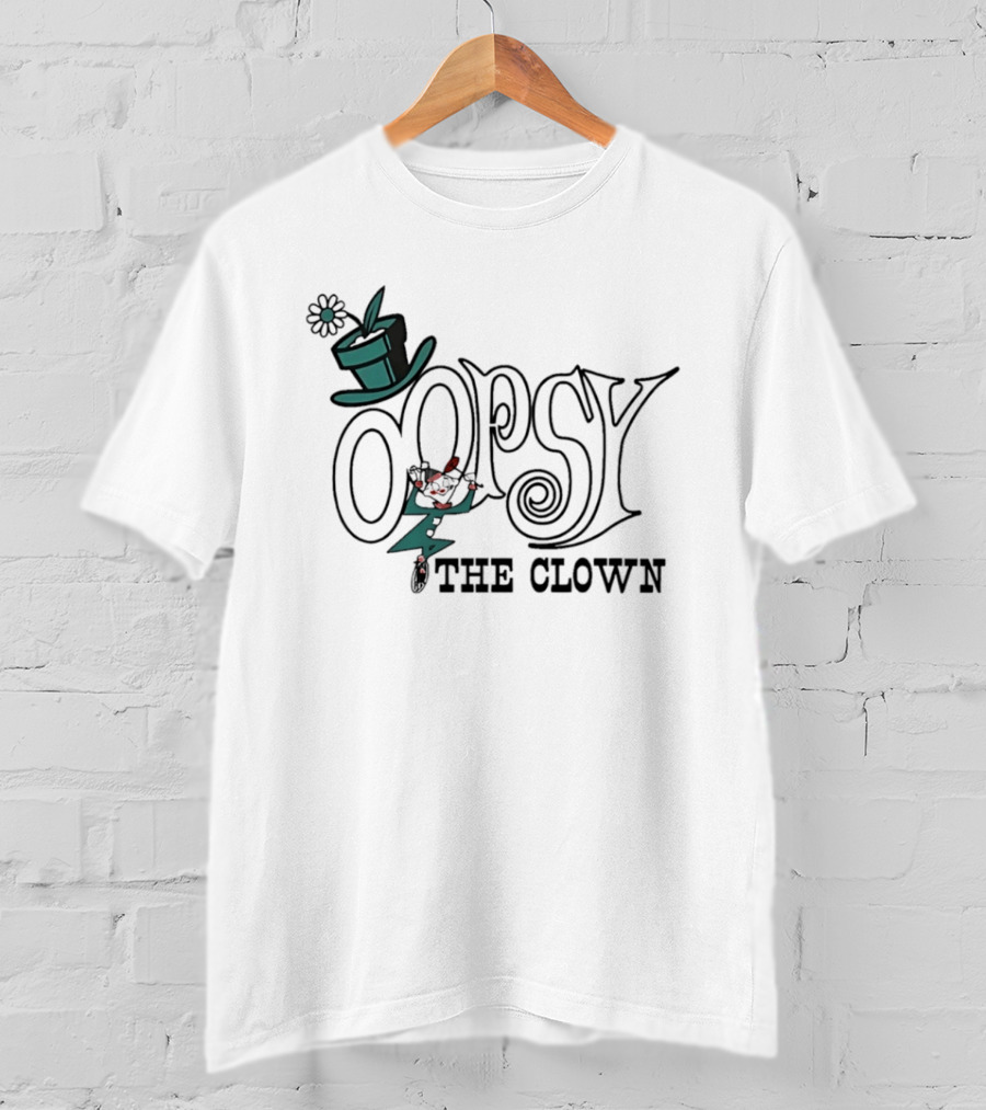 Oopsy The Clown Flower Top Hat T-Shirt