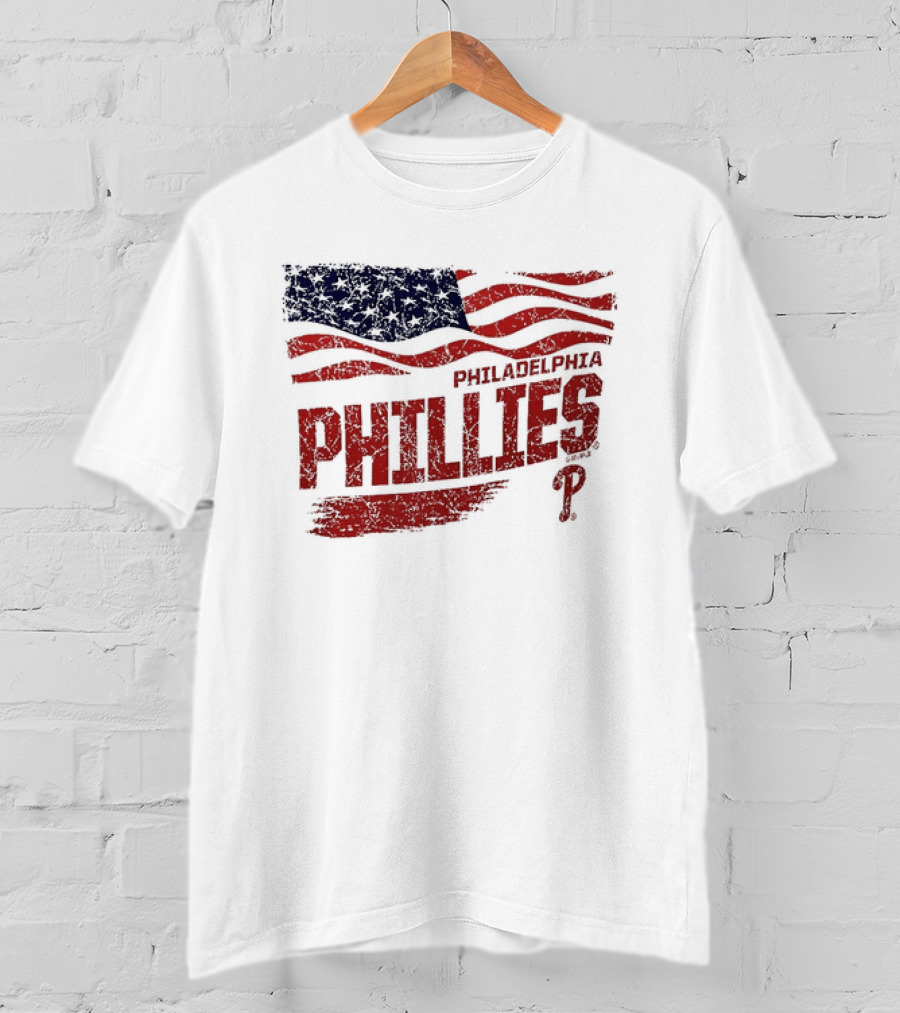 Philadelphia Phillies Waving American Flag 2026 MLB All Star Game T-Shirt
