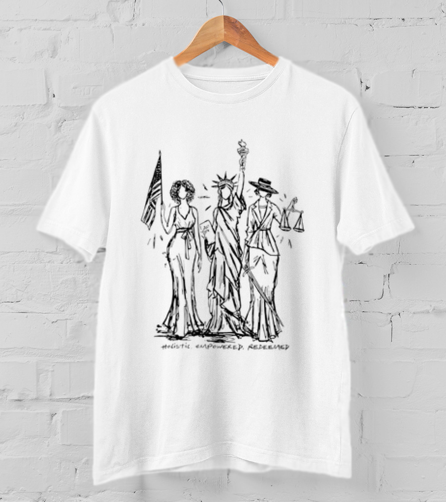 Women Of Liberty Empowered Redeemed Holistic T-Shirt