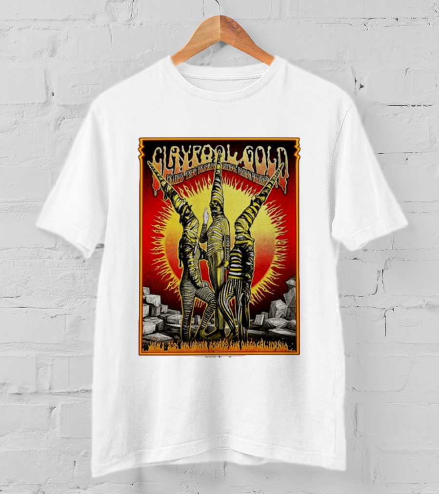 Primus Claypool Gold Tour 2026 Gallagher Square San Diego July 1 Psychedelic T-Shirt