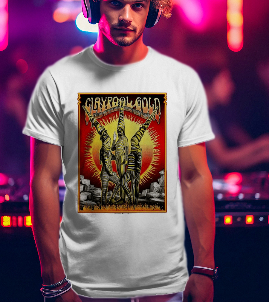 Primus Claypool Gold Tour 2026 Gallagher Square San Diego July 1 Psychedelic T-Shirt
