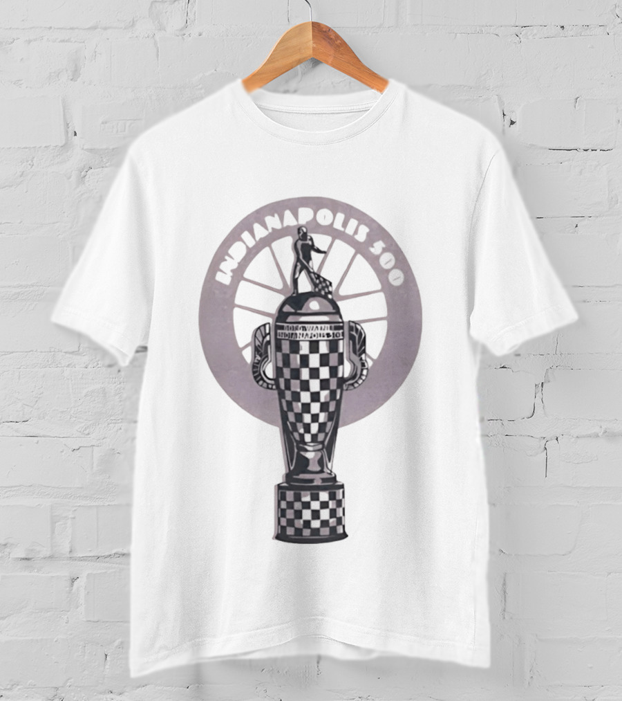 Indianapolis 500 Borg Warner Trophy Checkered Cup T-Shirt
