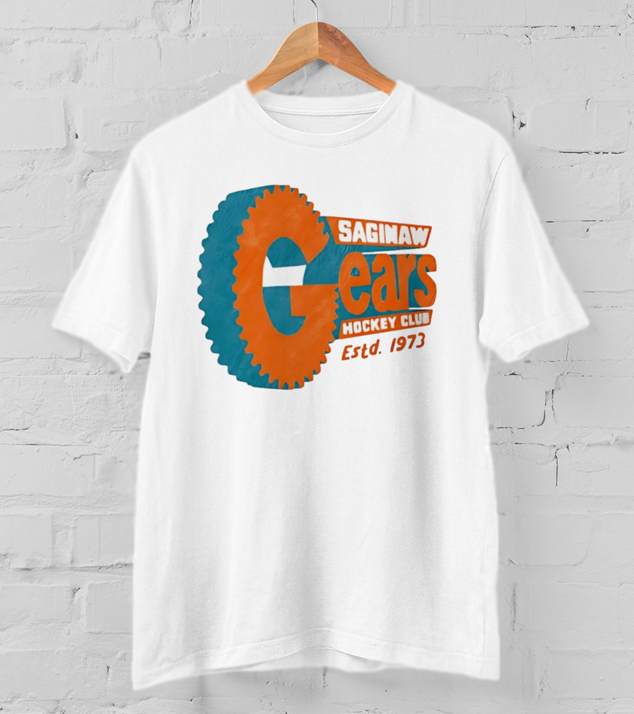 Saginaw Gears Hockey Club Estd 1973 Retro Team T-Shirt