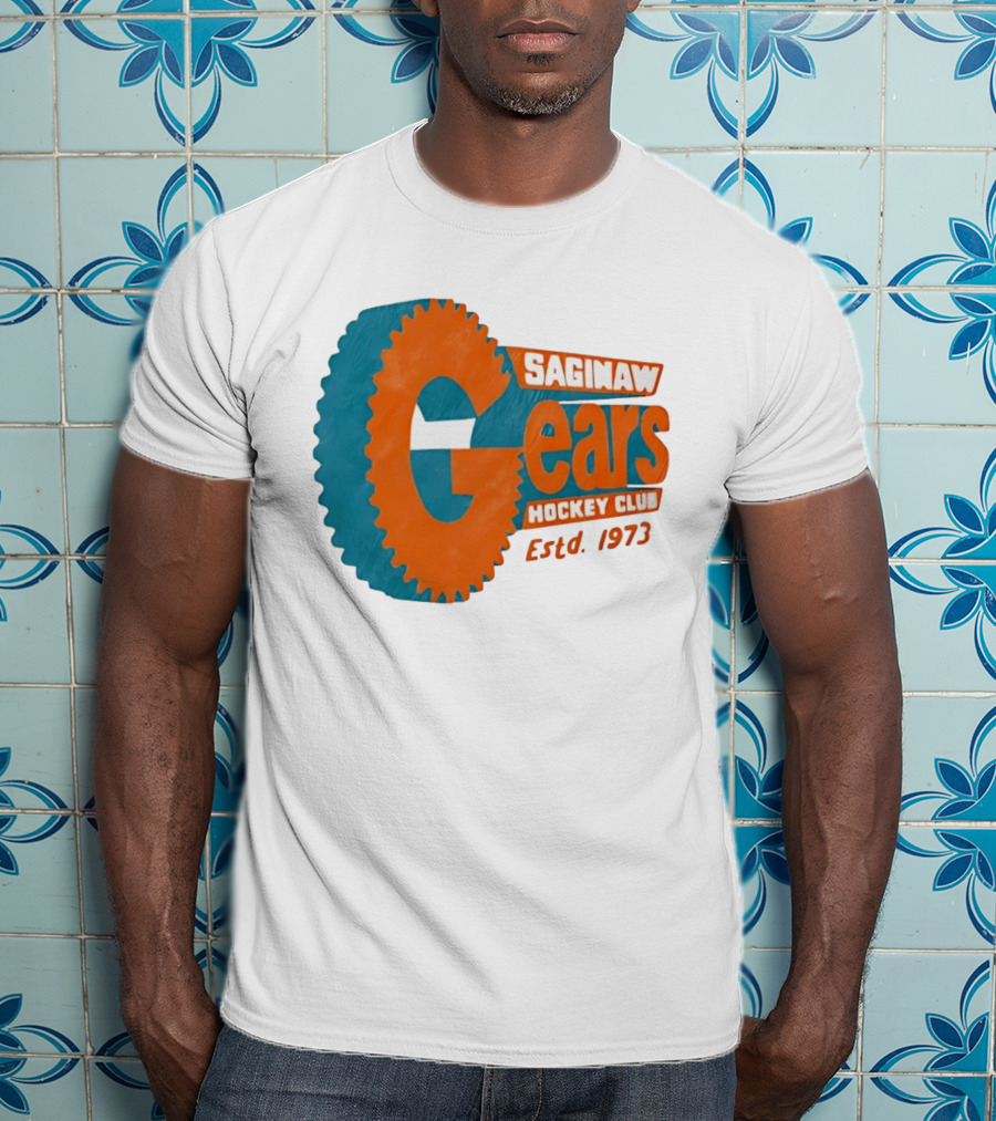 Saginaw Gears Hockey Club Estd 1973 Retro Team T-Shirt