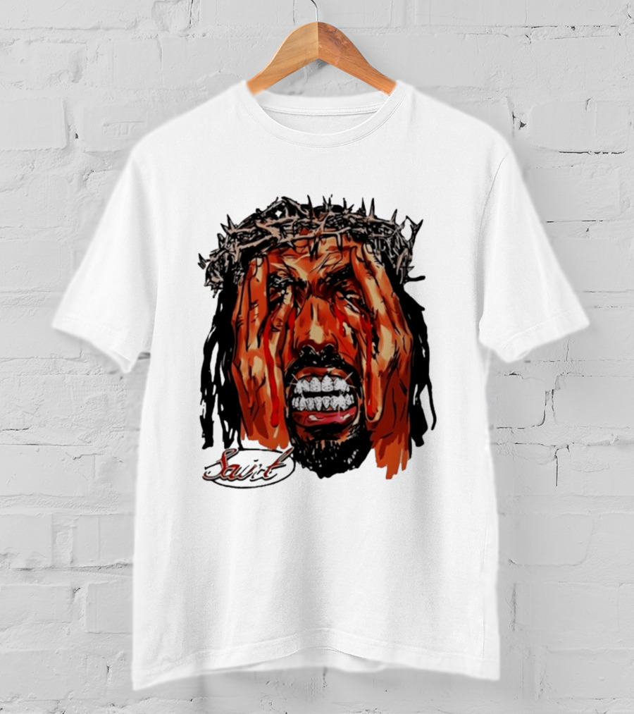 Saint Jesus Crown Of Thorns Diamond Grillz T-Shirt