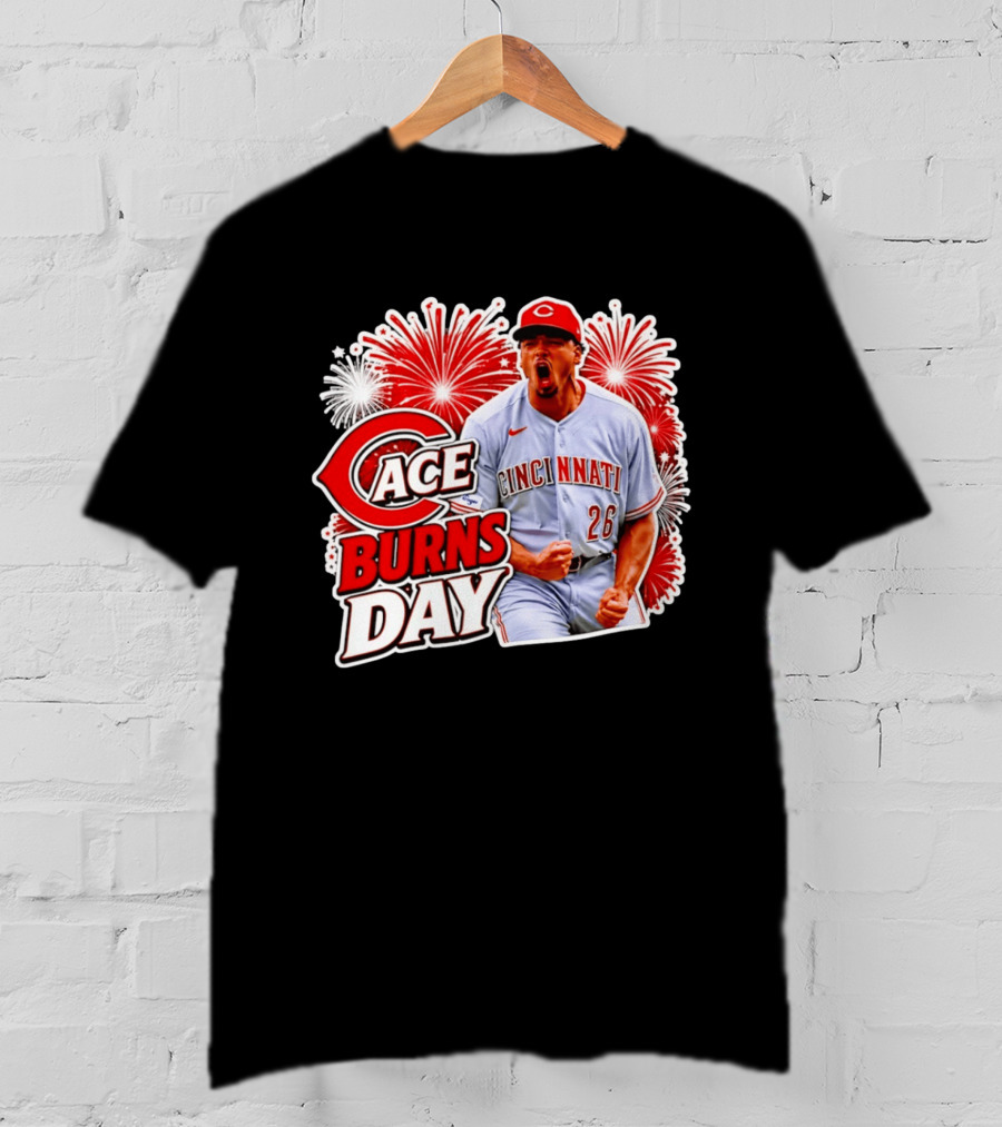 Cincinnati Reds Ace Burns Day Celebration With Fireworks T-Shirt