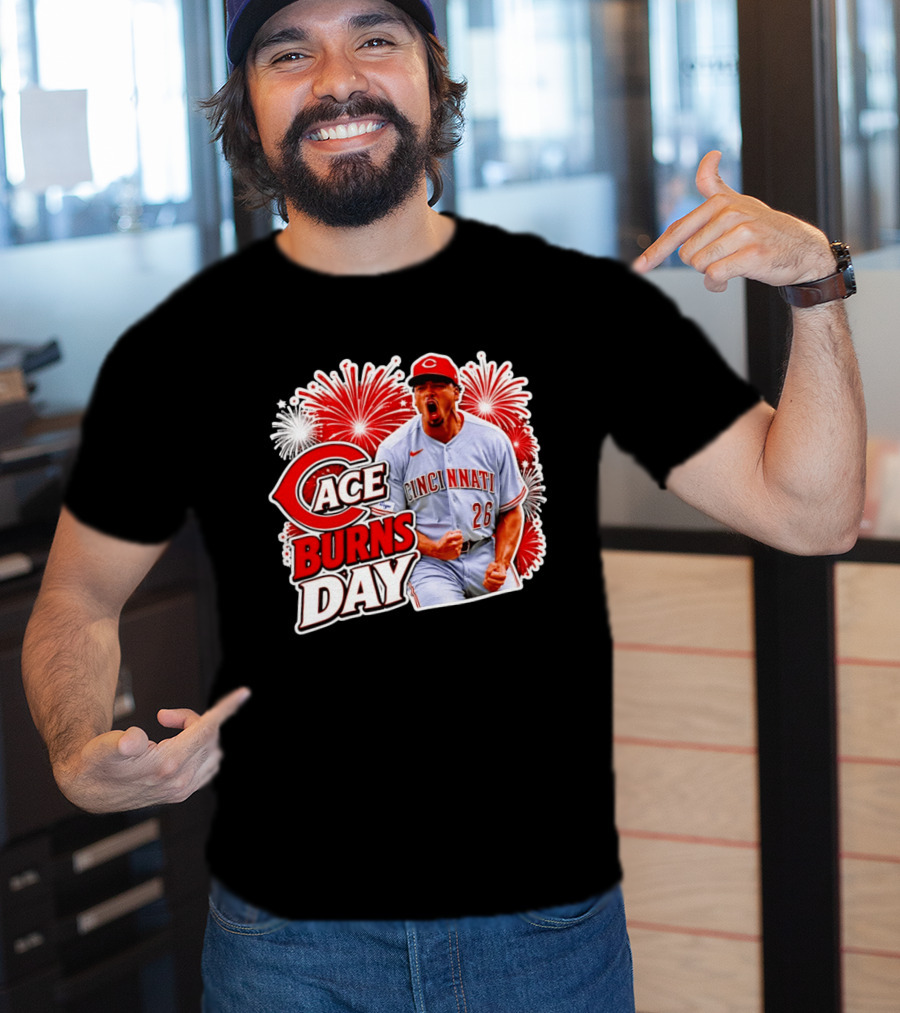 Cincinnati Reds Ace Burns Day Celebration With Fireworks T-Shirt