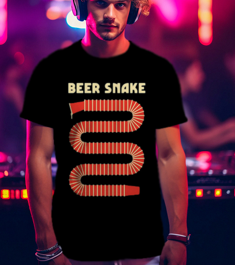 Beer Snake Drinking Game Party Festive Cups T-Shirt