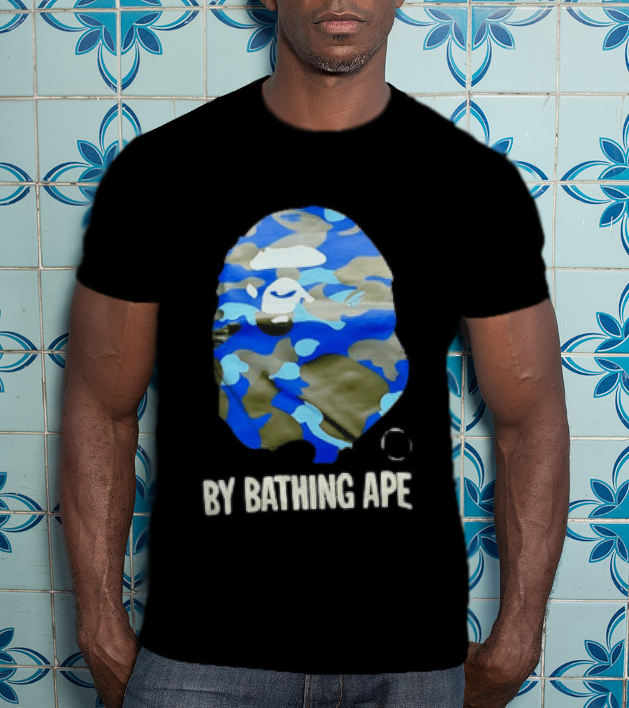By Bathing APE Camouflage Blue Green T-Shirt