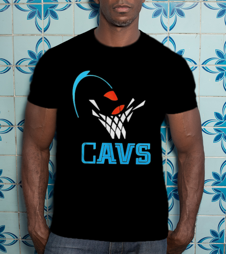 CAVS Cleveland Cavaliers Basketball Net Slam Dunk T-Shirt