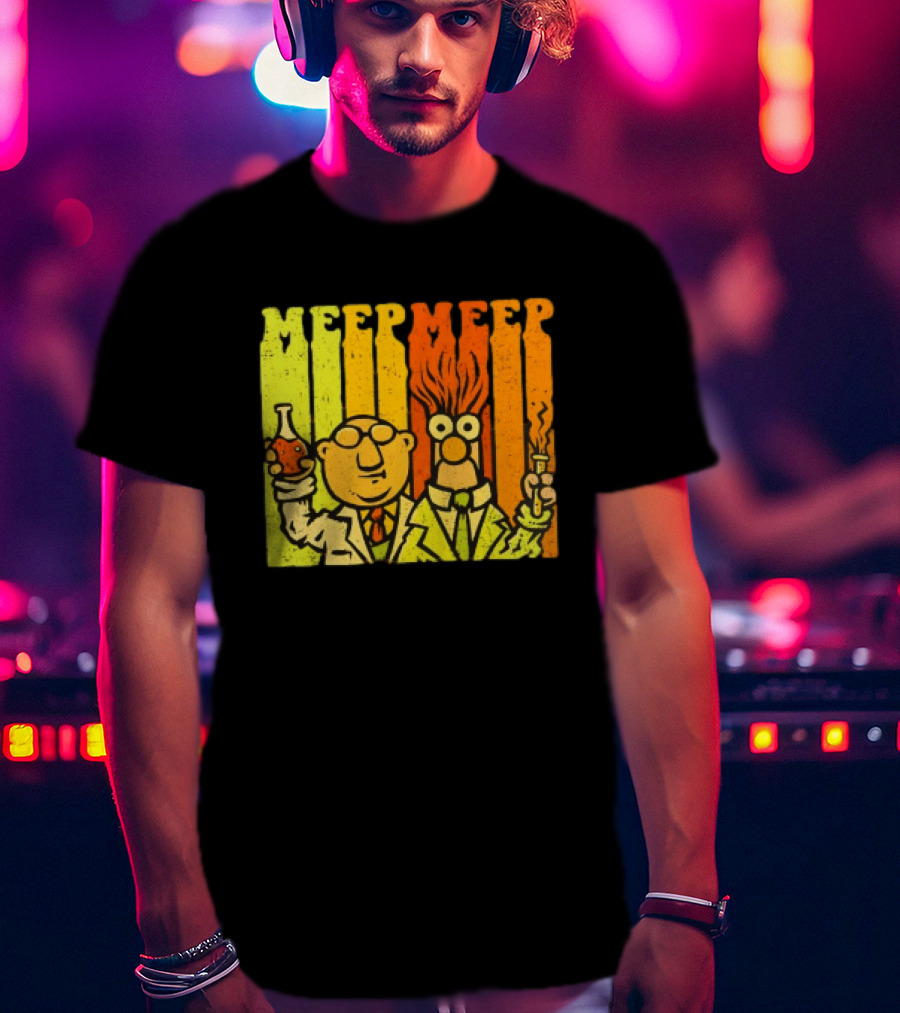 Dr. Bunsen Honeydew And Beaker Meep Meep Retro Chemistry Duo T-Shirt
