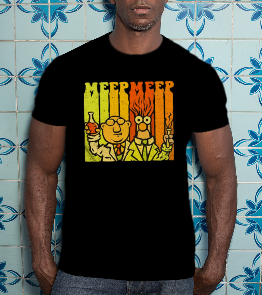 Dr. Bunsen Honeydew And Beaker Meep Meep Retro Chemistry Duo T-Shirt