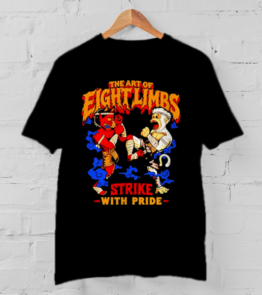 The Art Of Eight Limbs Strike With Pride Muay Thai Oni Hanuman T-Shirt