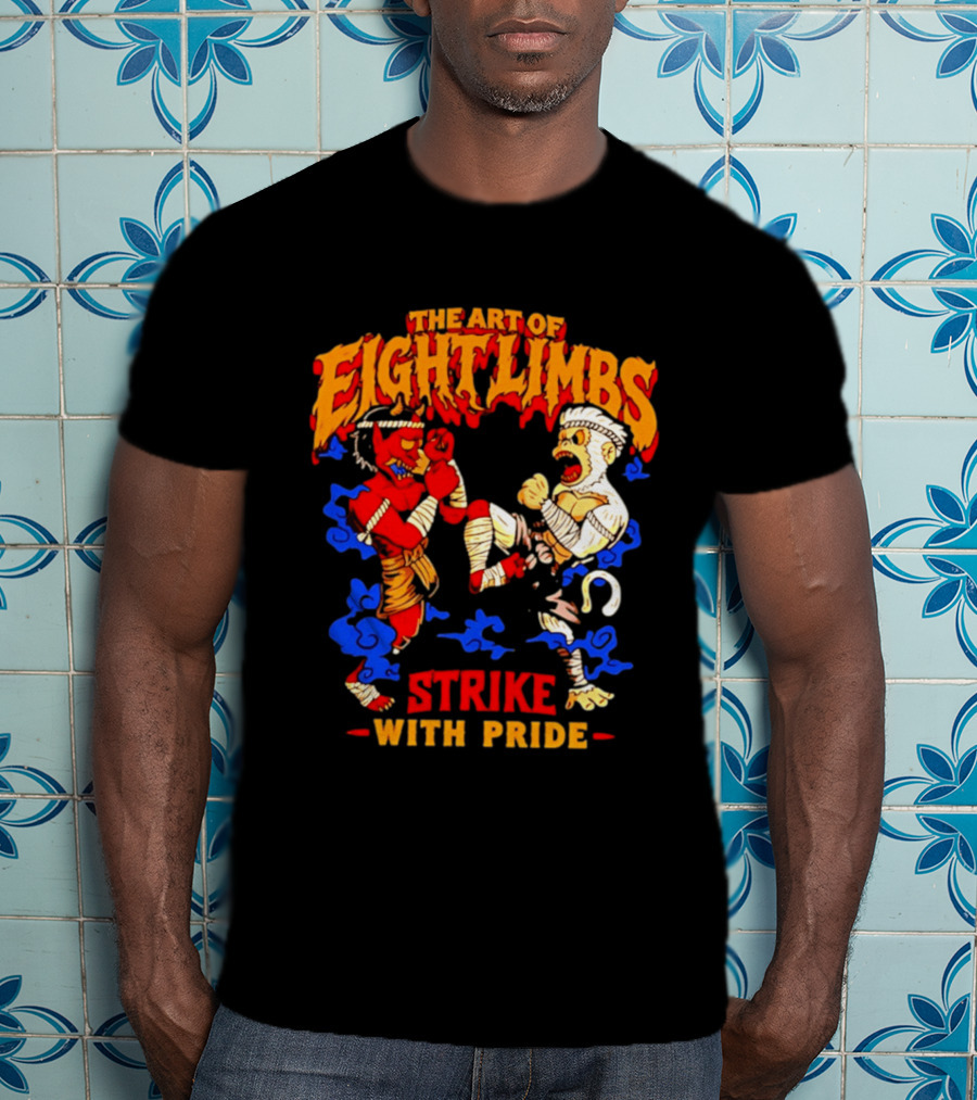 The Art Of Eight Limbs Strike With Pride Muay Thai Oni Hanuman T-Shirt