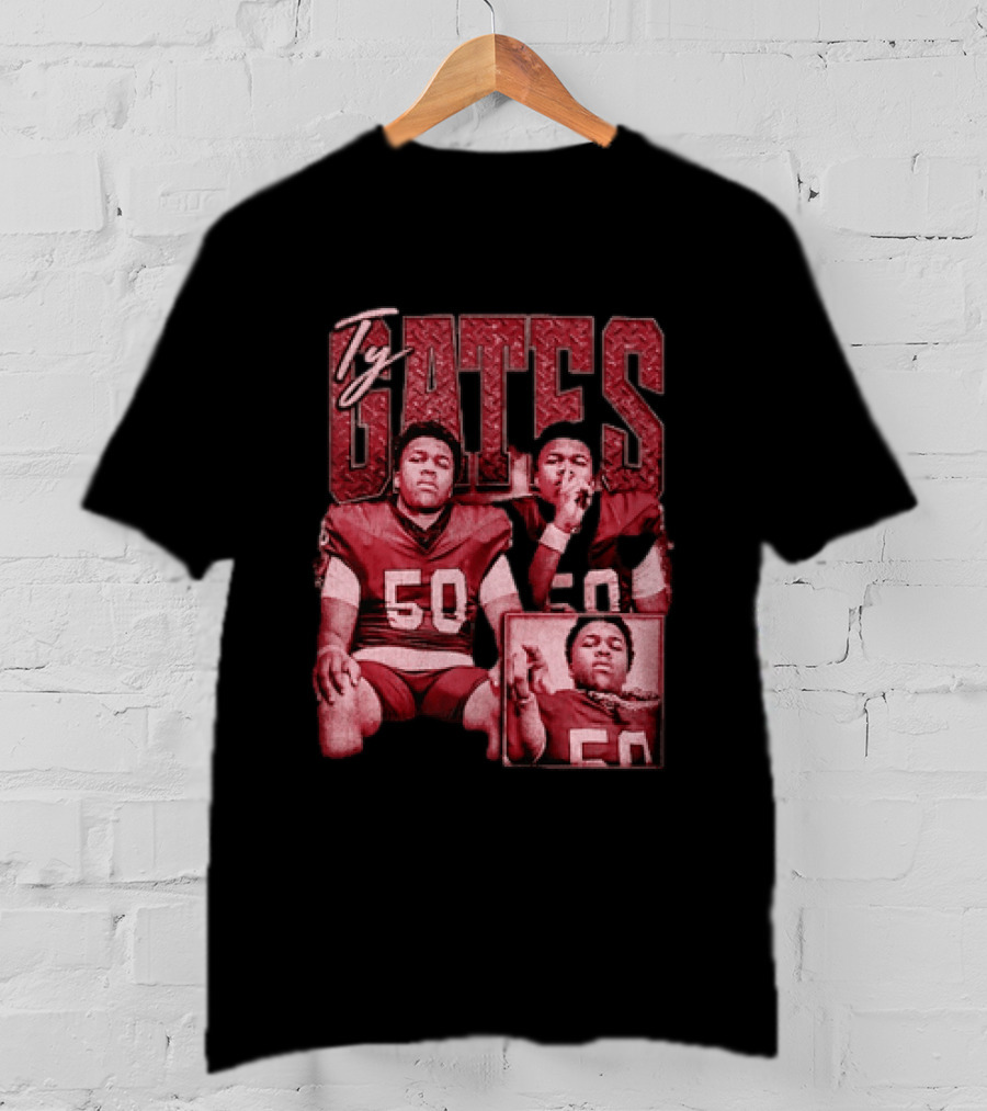 Ty Gates Football Player Sports Athlete Number 50 T-Shirt