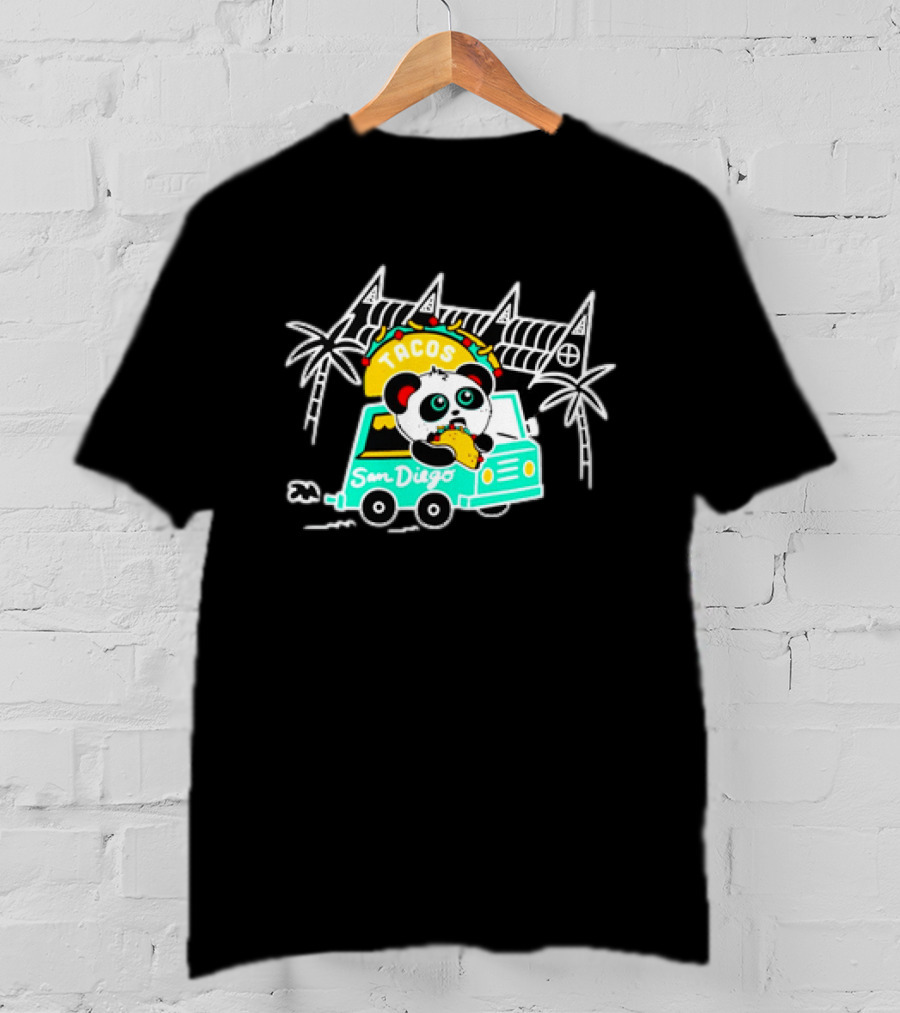 Tacos San Diego Panda Food Truck Adventure T-Shirt