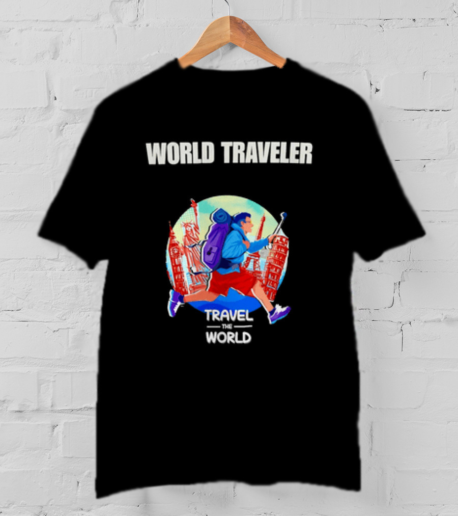 World Traveler Backpacking Adventure Travel The World Vacation T-Shirt