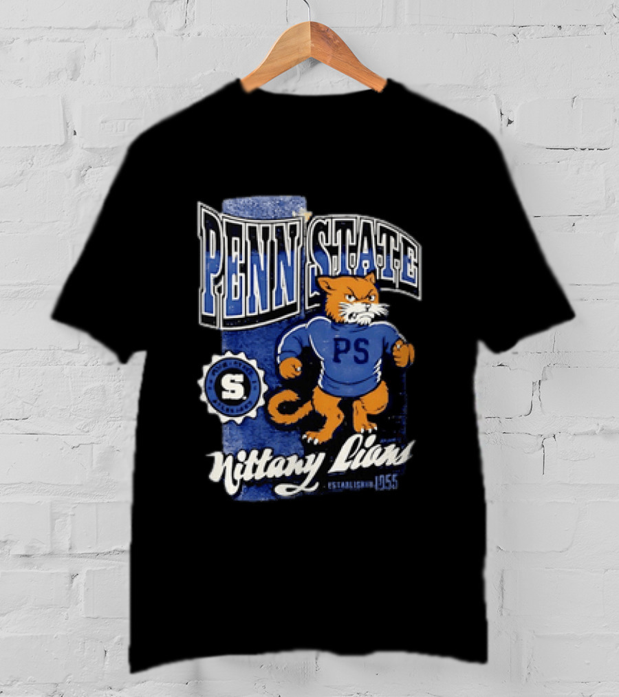 Penn State Nittany Lions PS Mascot Retro 1955 Established T-Shirt