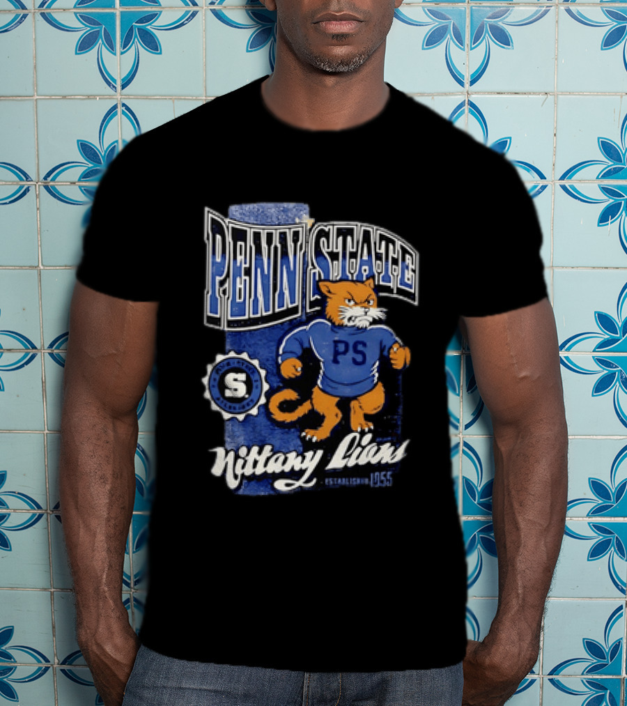 Penn State Nittany Lions PS Mascot Retro 1955 Established T-Shirt
