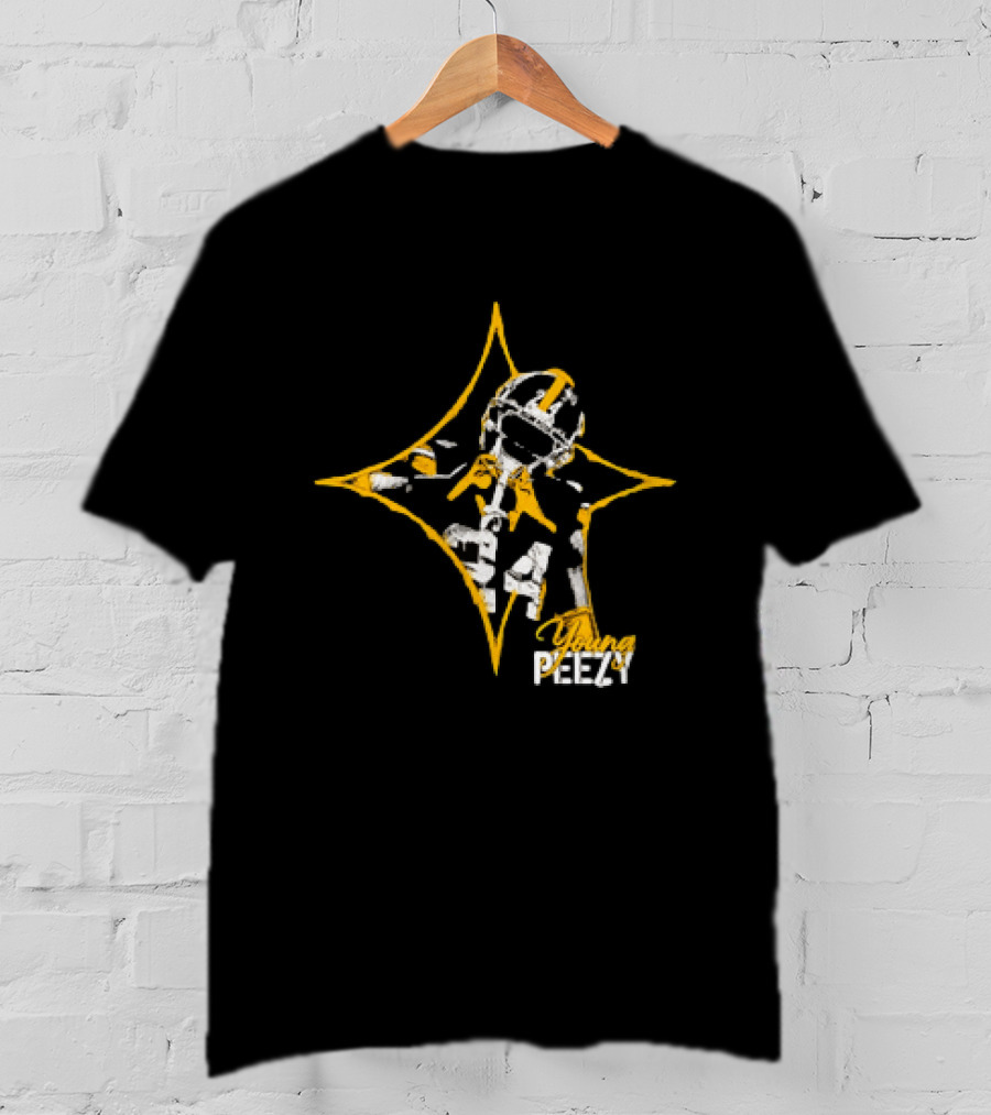 Joey Porter Jr Young Peezy Pittsburgh Steelers Distressed Starburst T-Shirt