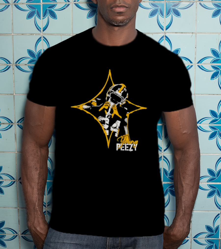 Joey Porter Jr Young Peezy Pittsburgh Steelers Distressed Starburst T-Shirt