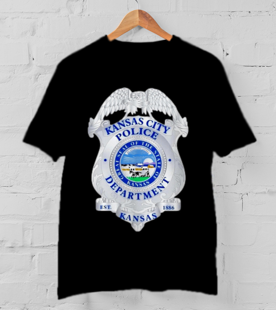 Kansas City Police Department Seal Badge Kansas Est. 1886 T-Shirt