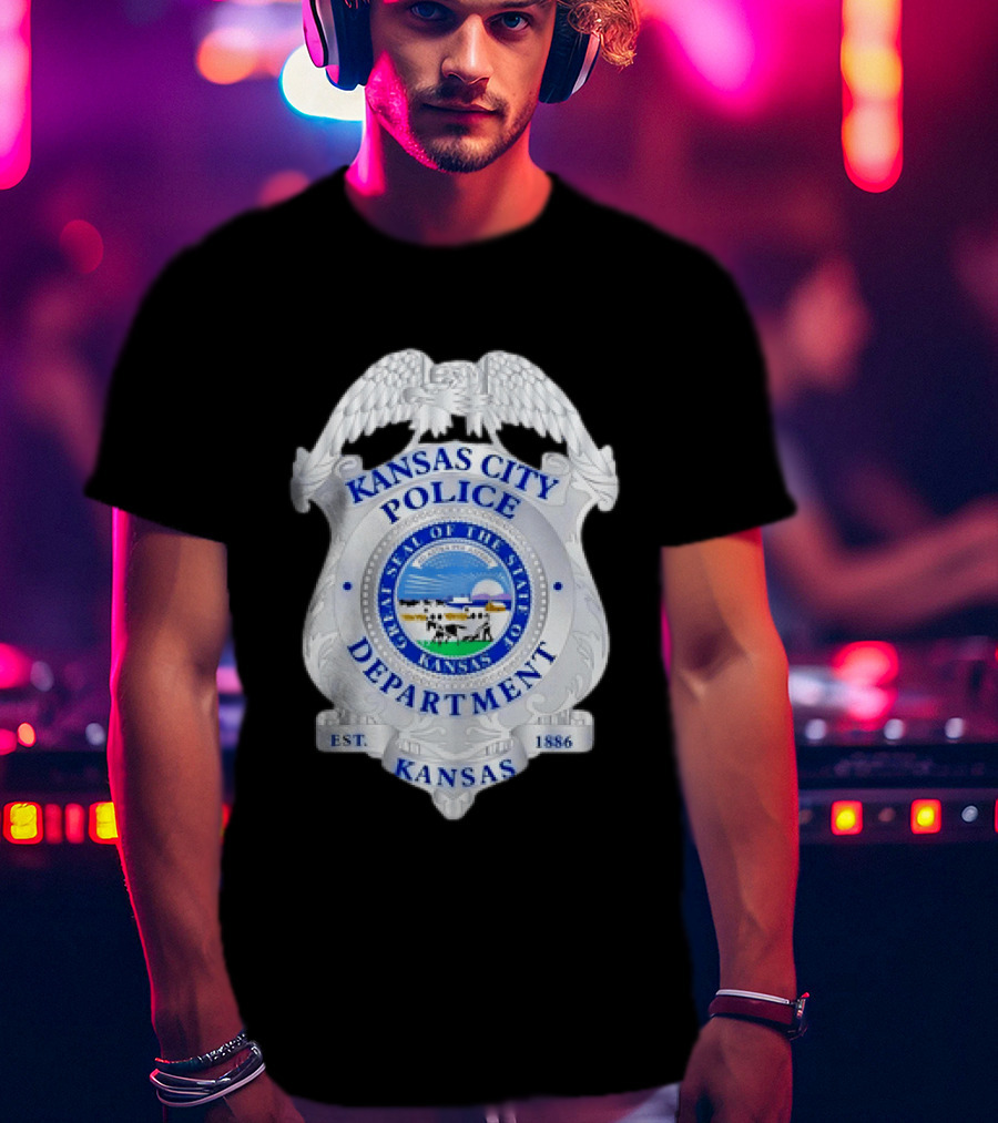 Kansas City Police Department Seal Badge Kansas Est. 1886 T-Shirt