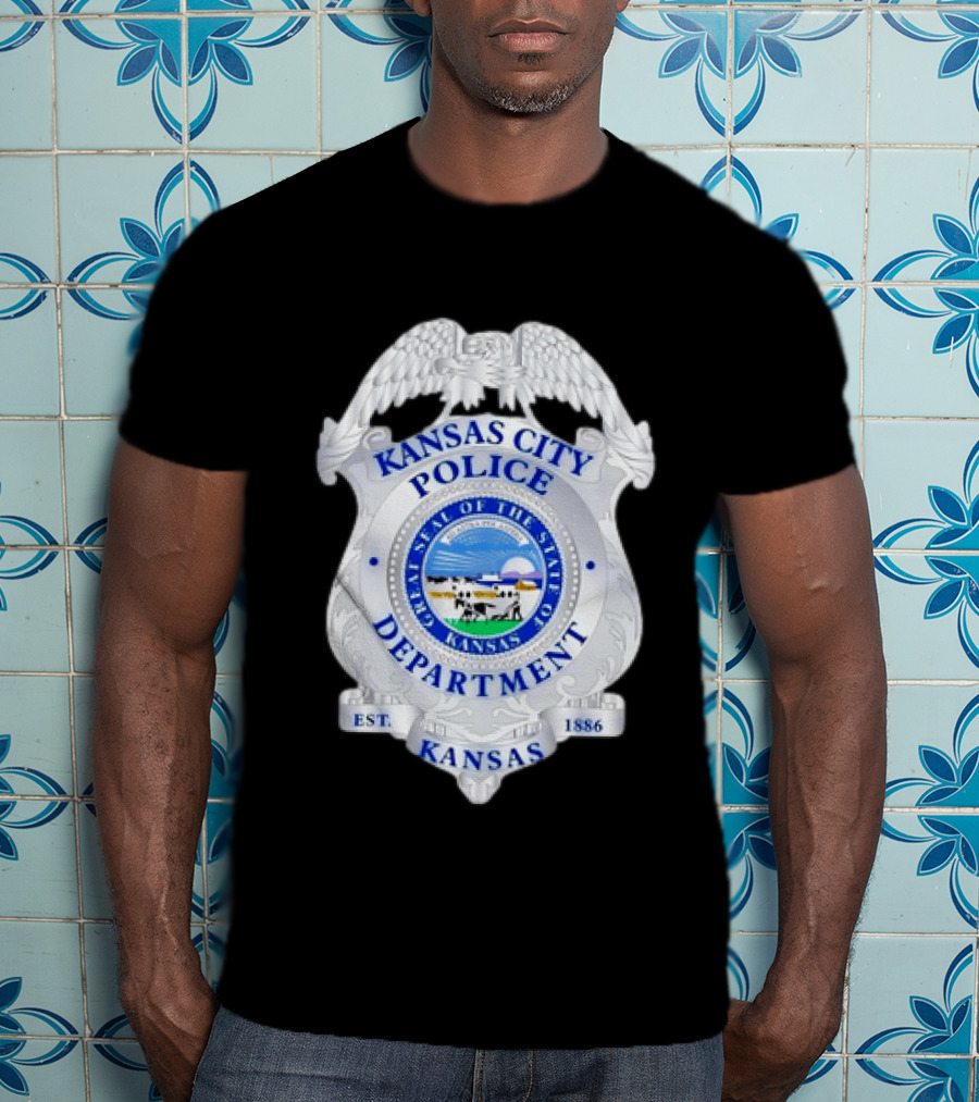 Kansas City Police Department Seal Badge Kansas Est. 1886 T-Shirt