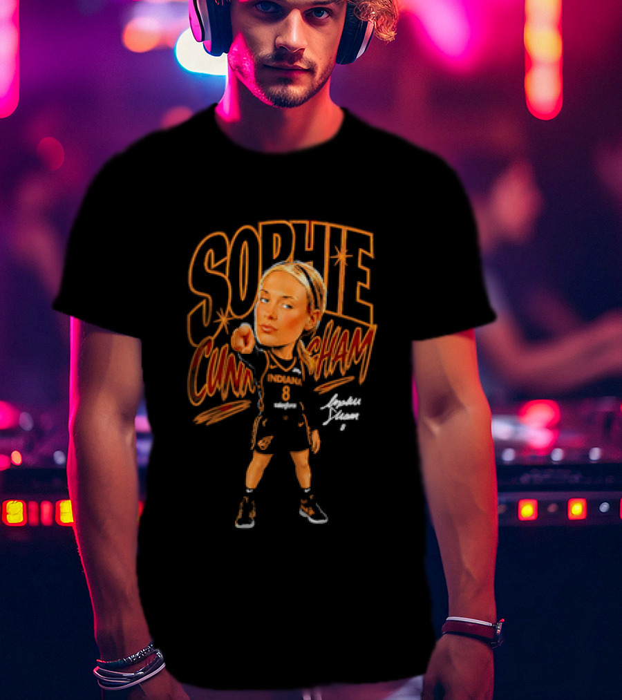 Sophie Cunningham Indiana Fever Point 90s Caricature Basketball Player T-Shirt