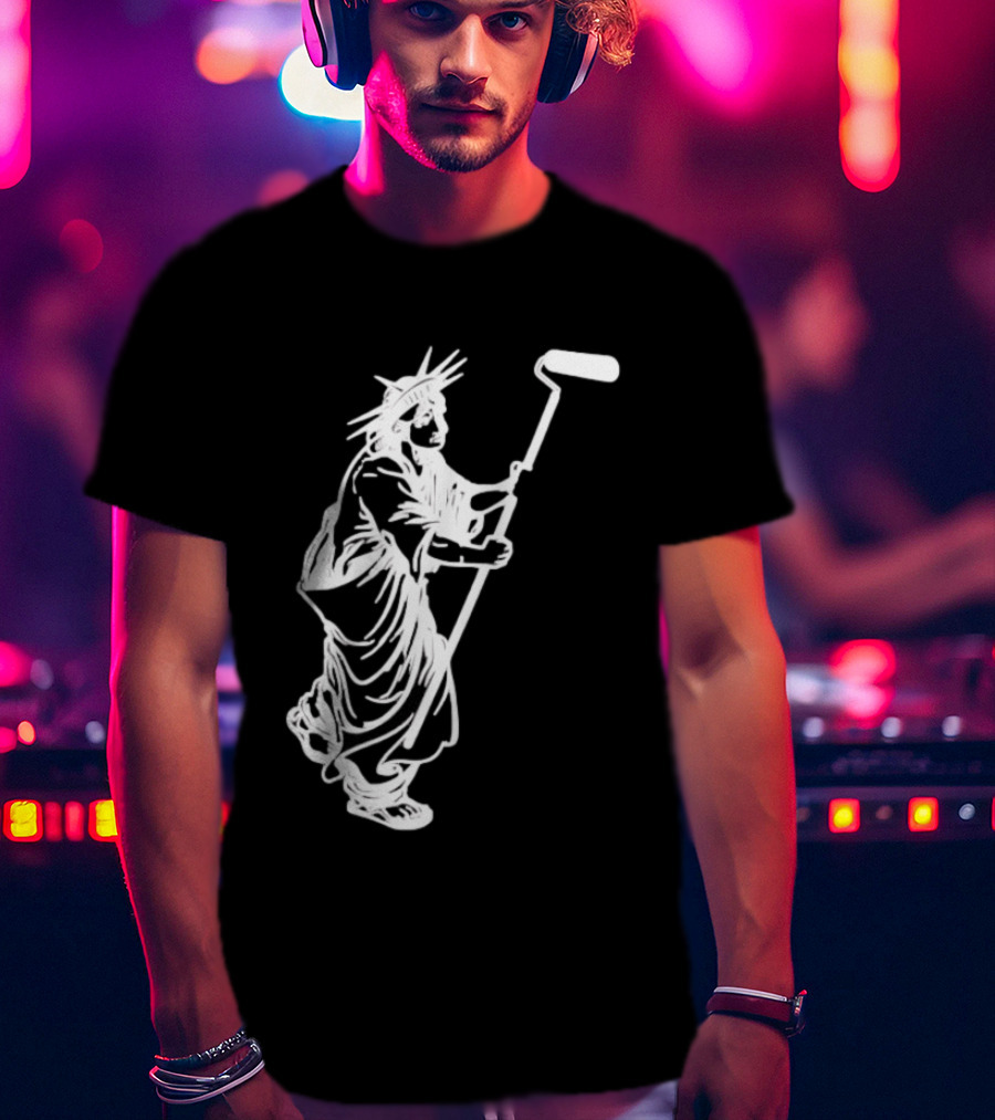 Statue Of Liberty Paint Roller Meme T-Shirt